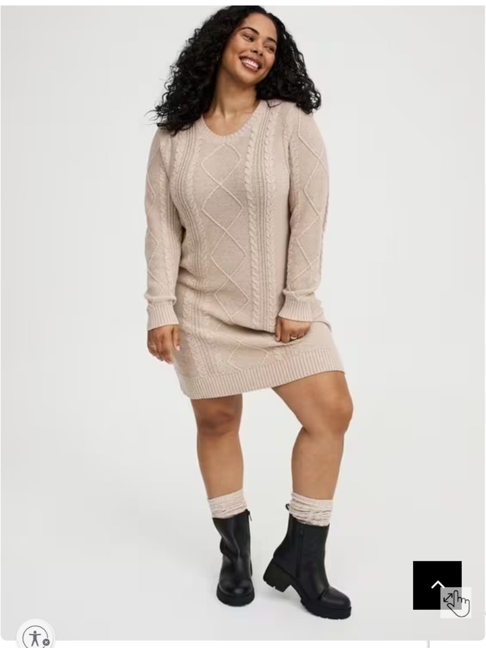 Cable-Knit Sweater Dress